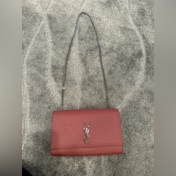 YVES SAINT LAURENT Pink Pebbled Leather Small Kate Bag - Picture 5 of 6